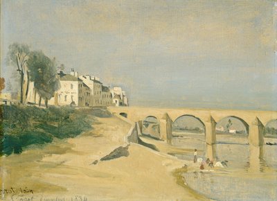 Brücke über die Saône in Mâcon von Jean Baptiste Camille Corot